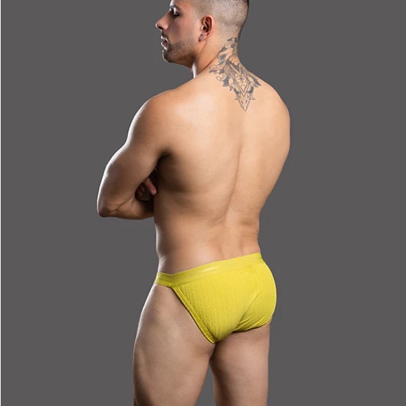Andrew Christian Bold Yellow Men's Briefs - Picture 6 of 7
